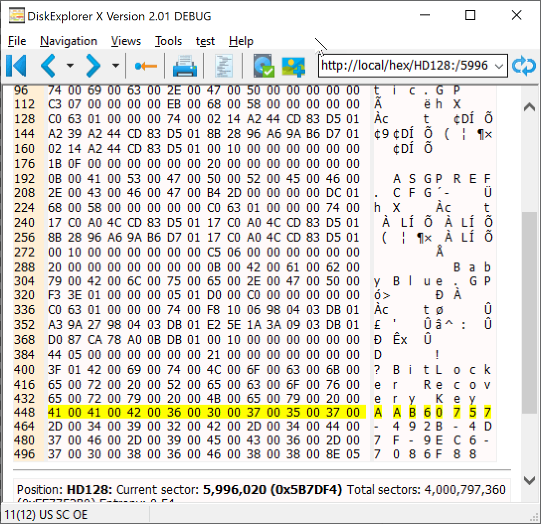 DiskExplorer X: Buscar 