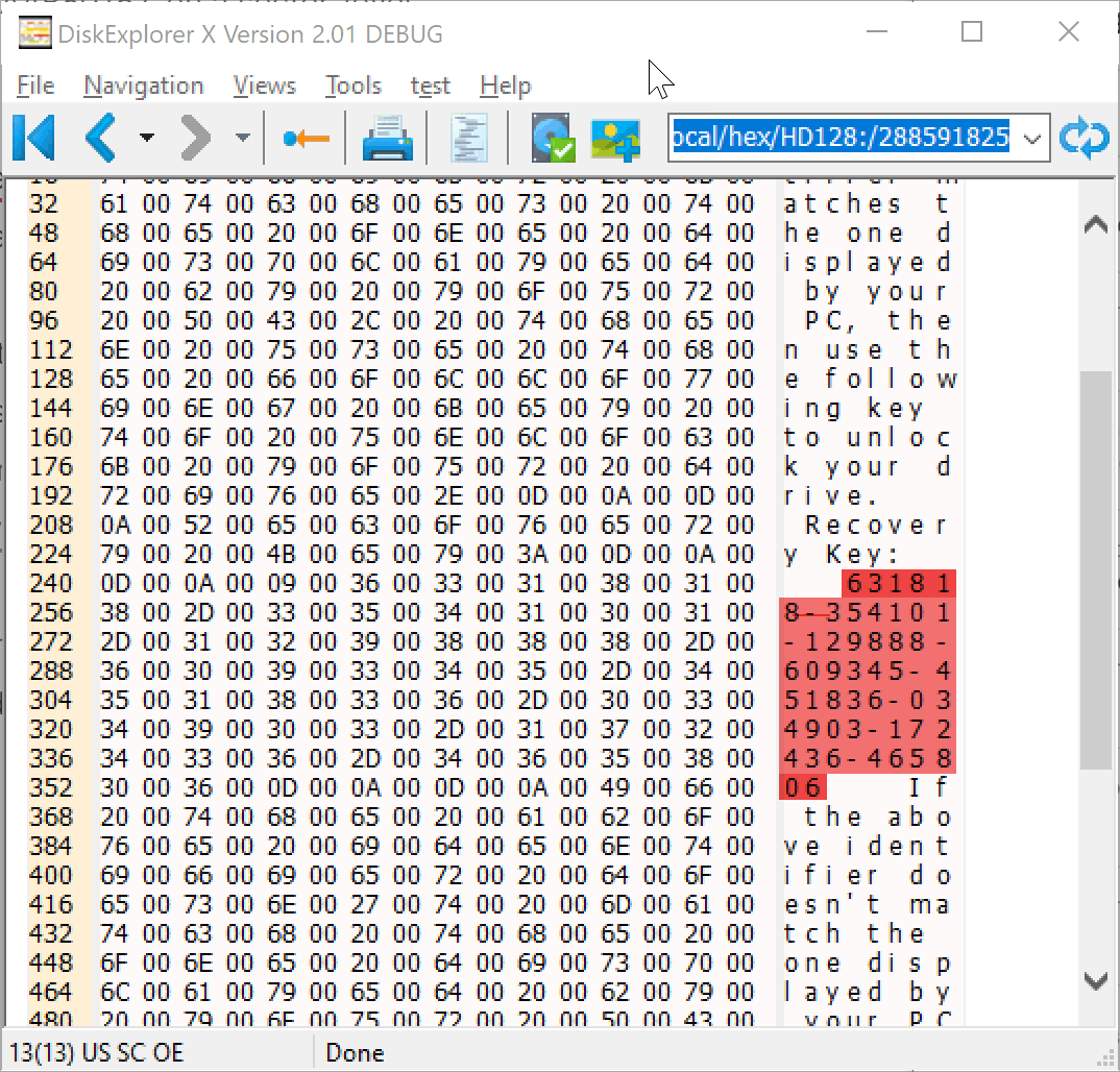 DiskExplorer X : Recherche 