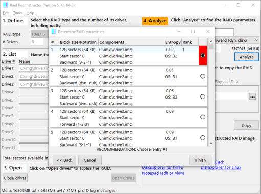Analyse du RAID Reconstructor 