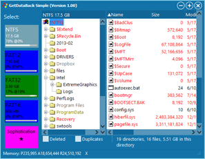 Screenshot of GetDataBack Simple 2