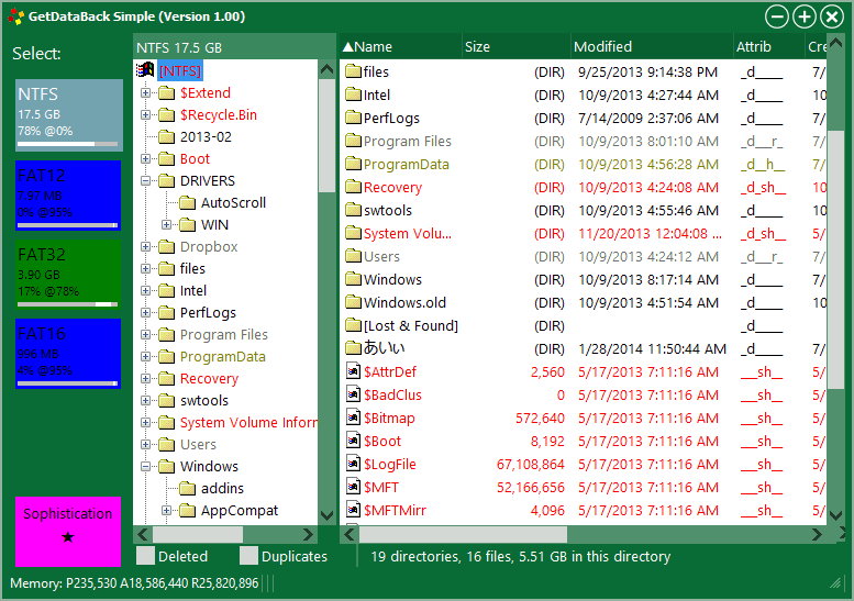 Simplest Data Recovery for FAT and NTFS