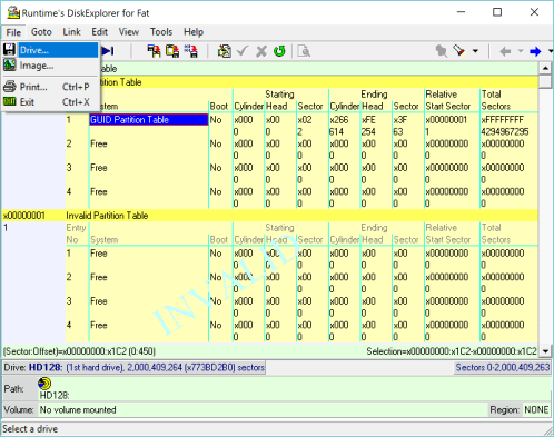 DiskExplorer: Invoking Select Drive Dialog