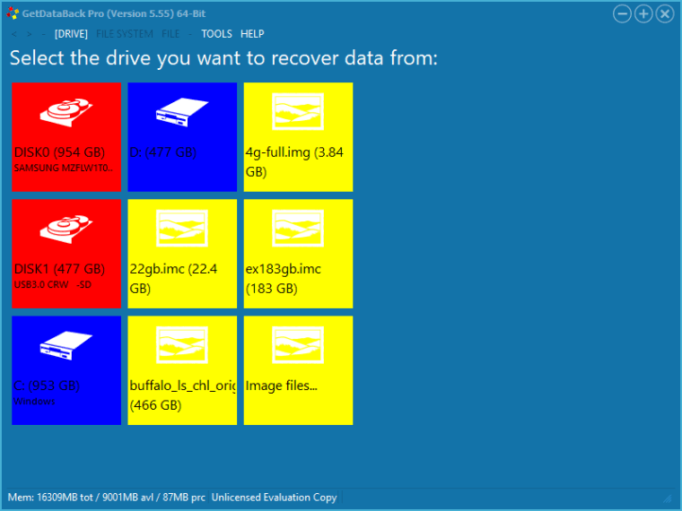 runtime getdataback because fat / ntfs 4.25 portable